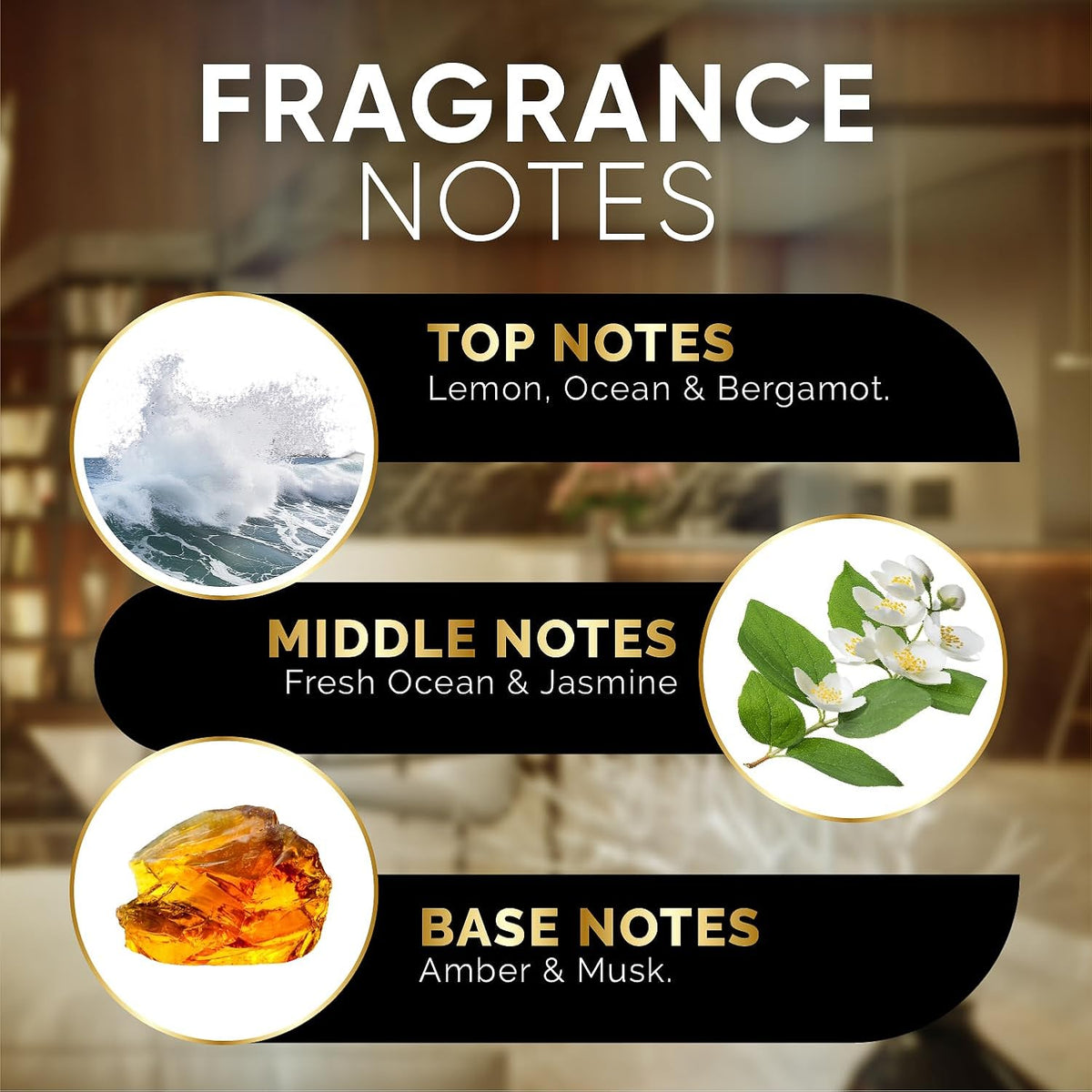 Luxury Hotel Fragrances - Hotel Fragrance Oil - Diffuser Oil Blends for Aromatherapy (Ocean