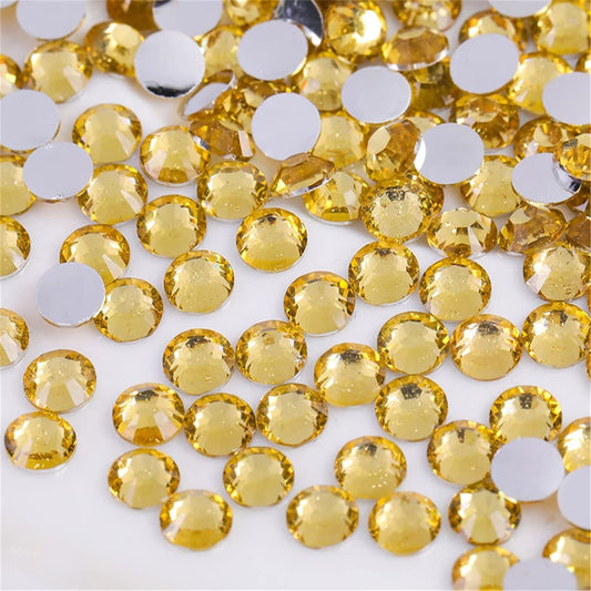 1000 Pieces SS20 5mm Flatback Rhinestones Clear Glass Round Gems Crystals for Nail Art DIY Crafts
