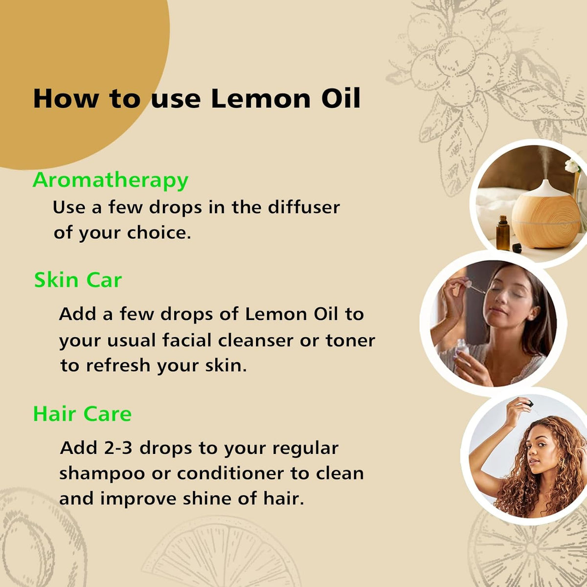 Lemon Essential Oil 1 Oz – 100% Pure Natural Lemon Oil for Cleaning, Diffuser, Skin, Massage & DIY