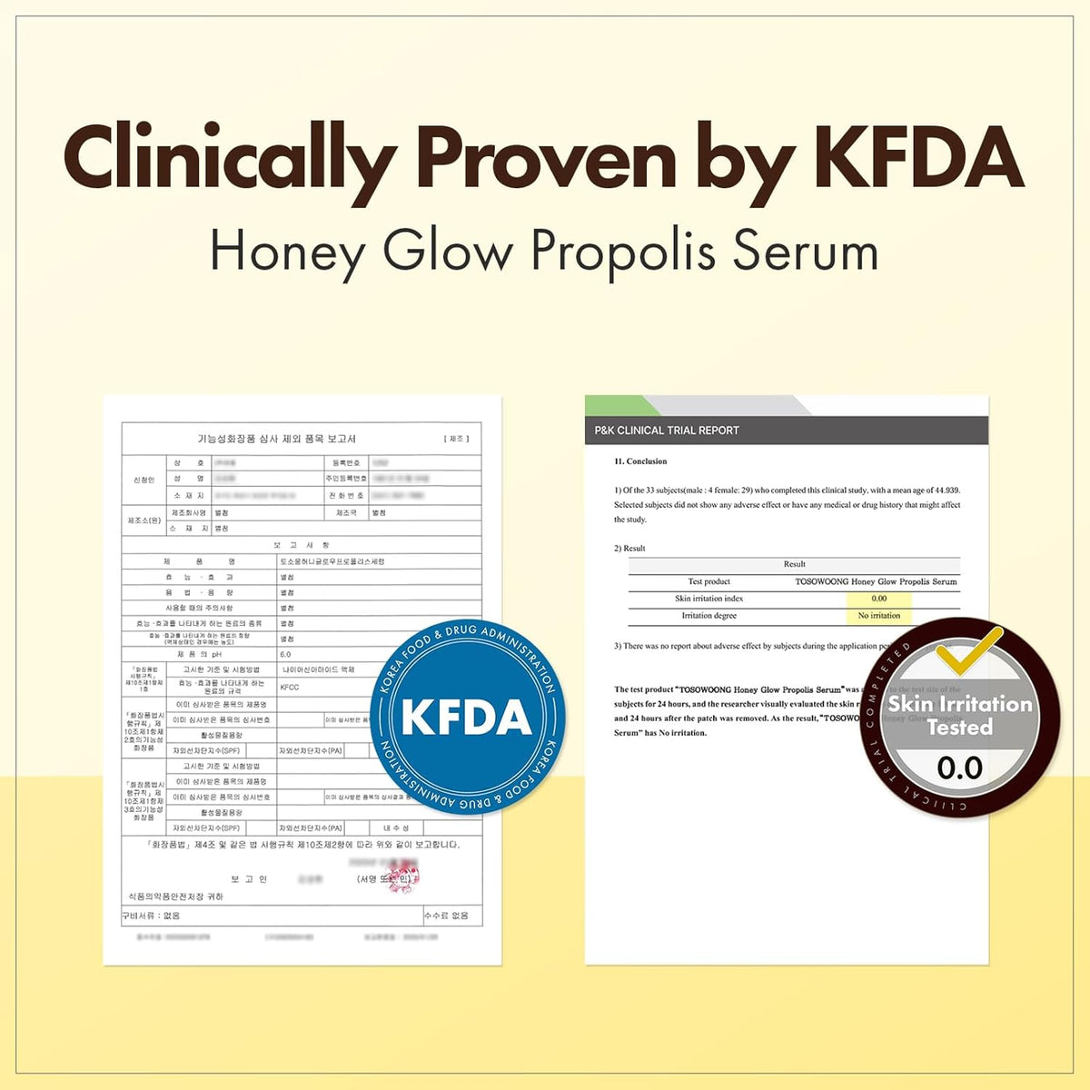 Honey Glow 65% Propolis Serum, Hyaluronic Acid, Kojic Acid, Niacinamide, Hydrating Facial Soothing