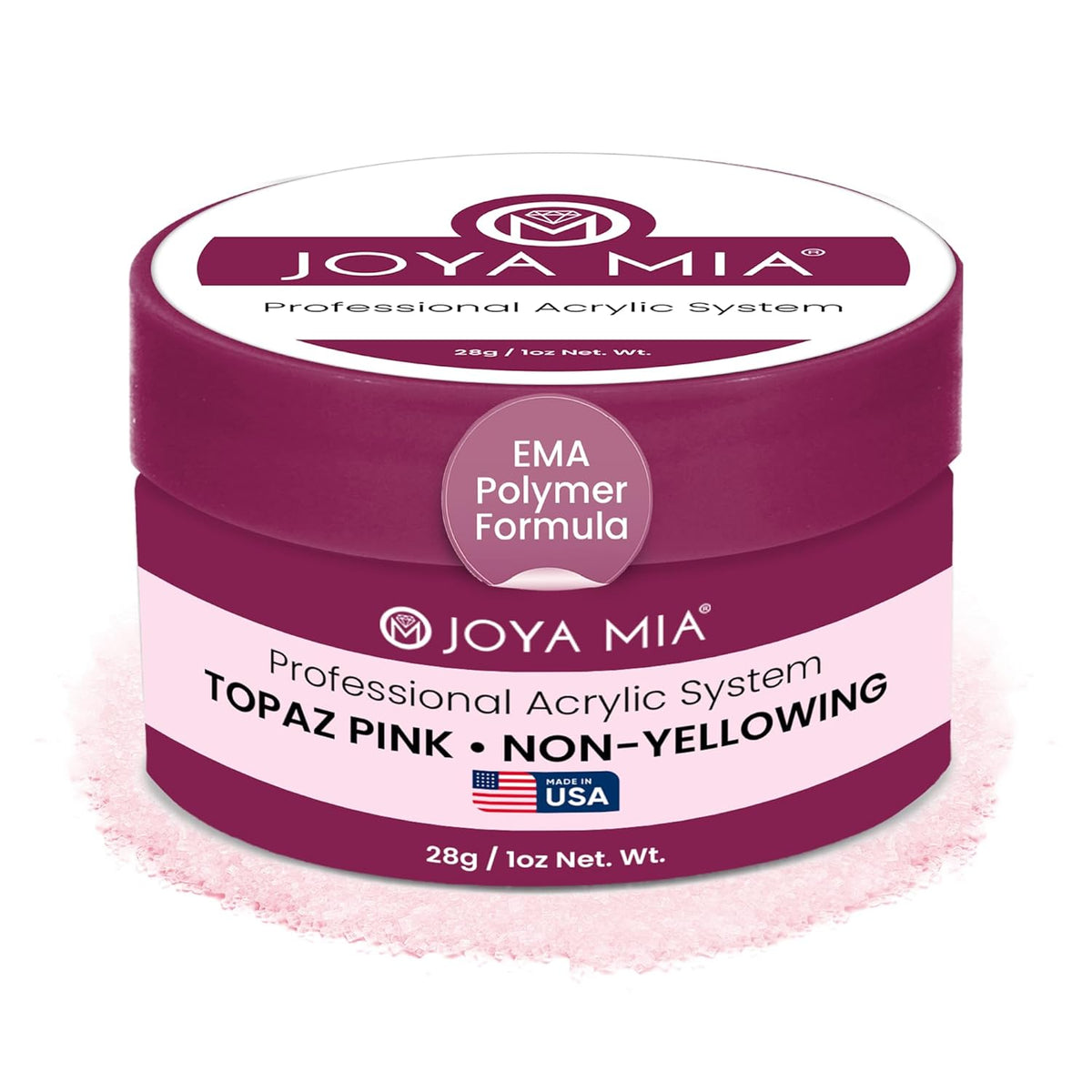 Joya Mia Acrylic Powder for Nails, MMA-Free, Super Adhesion Professional Powder for Flawless &