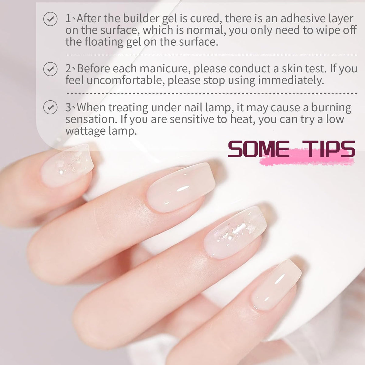 JODSONE Builder Color Gel Top Coat Base Coat Extension Gel 24 PCS Kit Long Lasting High Gloss Gift