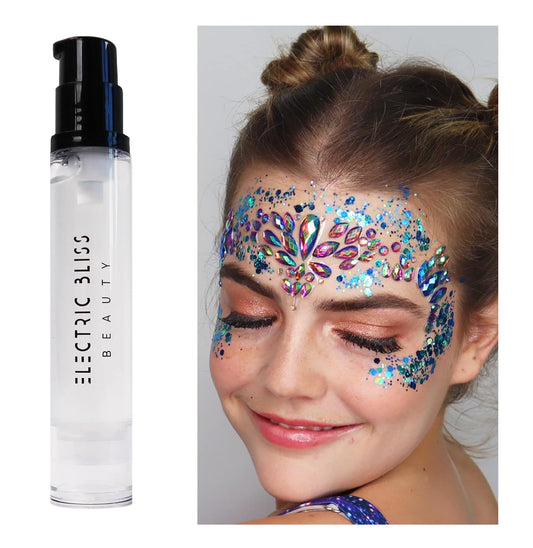 10 ML Quick Dry - Cosmetic Glitter Glue - Electric Bliss Beauty - Face & Body Chunky Glitter Glue
