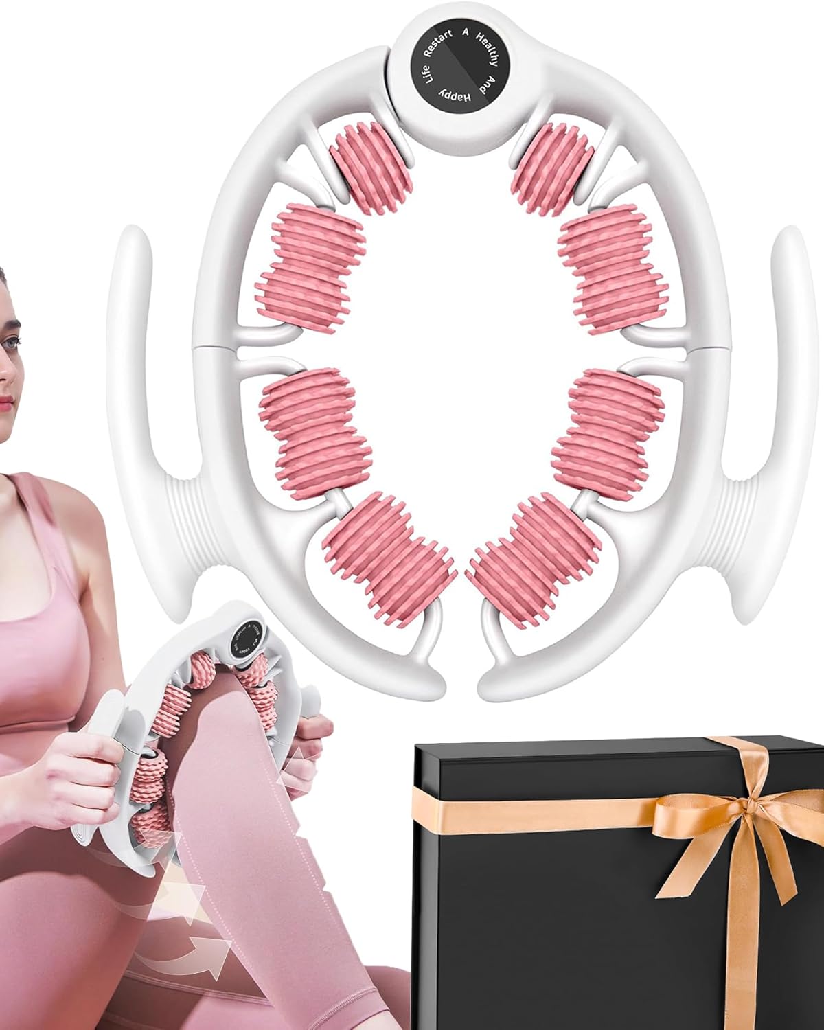 Cellulite Massage Roller - Anti-Cellulite Massager with Detachable Roller Handles for Thighs, Legs