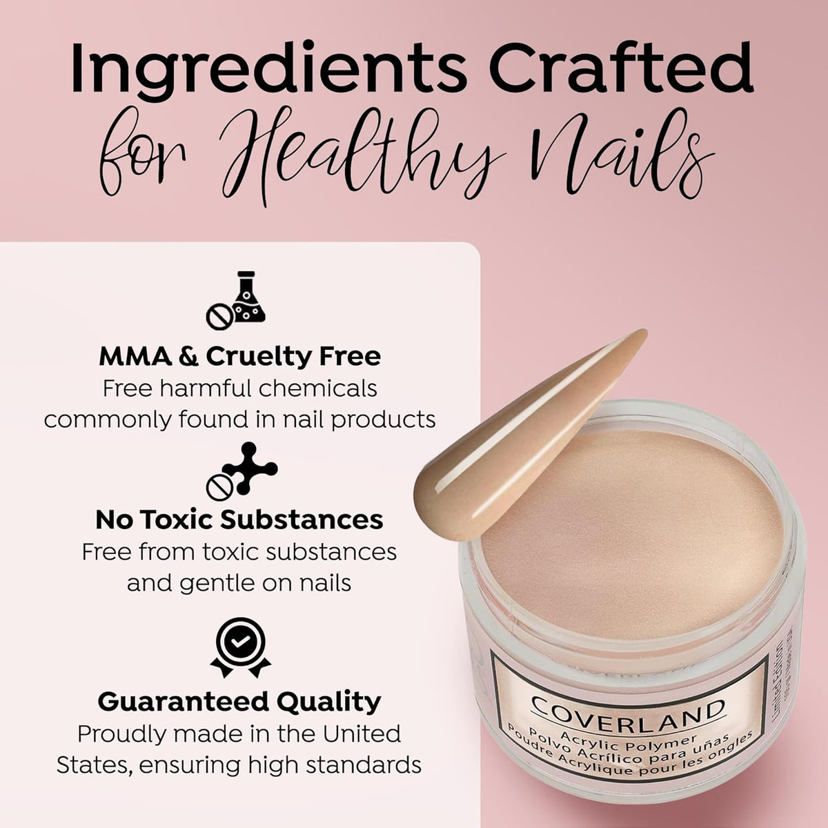 TONES Coverland Acrylic Powder | New Nue | 3.5Oz | Limited Edition | Professional Nail Enhancement