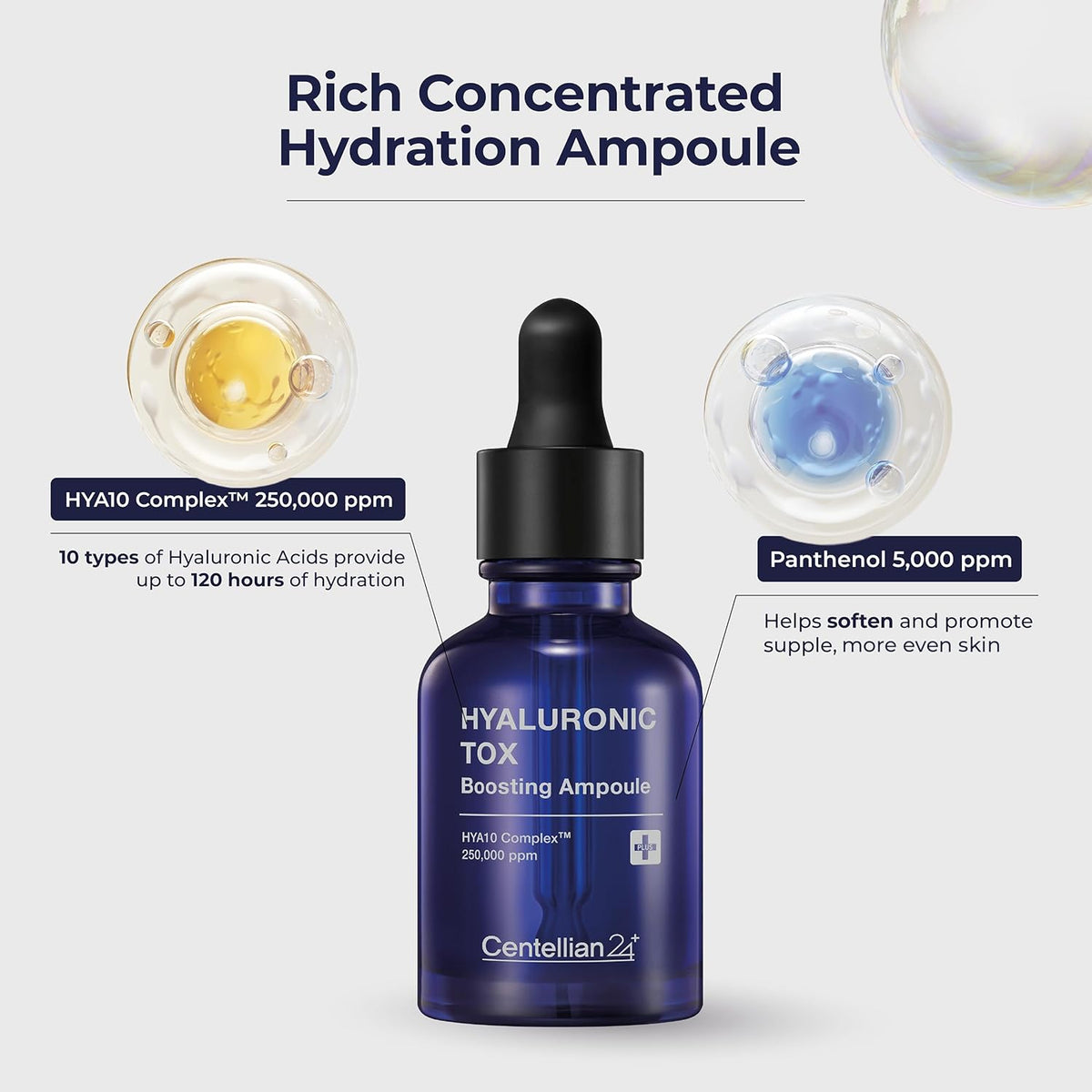 CENTELLIAN 24 Hyaluronic Tox Boosting Ampoule - Deep Moisturization & Hydration with Hyaluronic