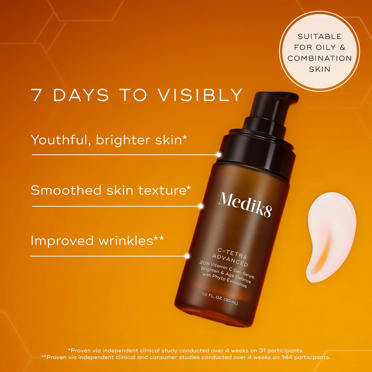 Medik8 C-Tetra Advanced - Balancing, Plumping, Hydrating Daily Vitamin C Serum with Hyaluronic