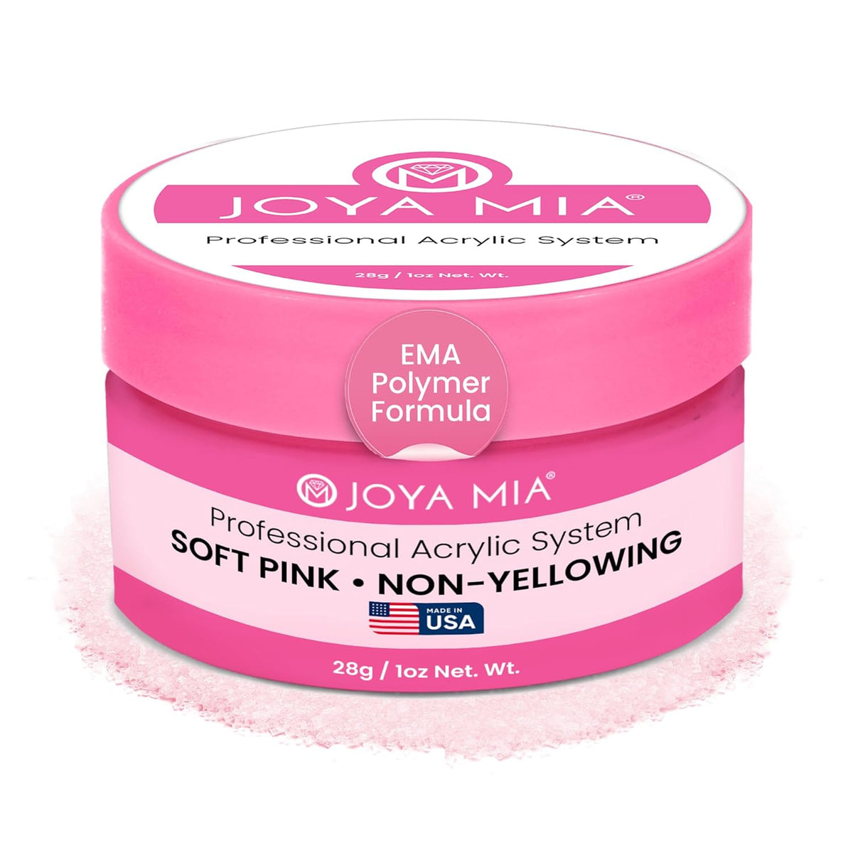 Joya Mia Acrylic Powder for Nails, MMA-Free, Super Adhesion Professional Powder for Flawless &