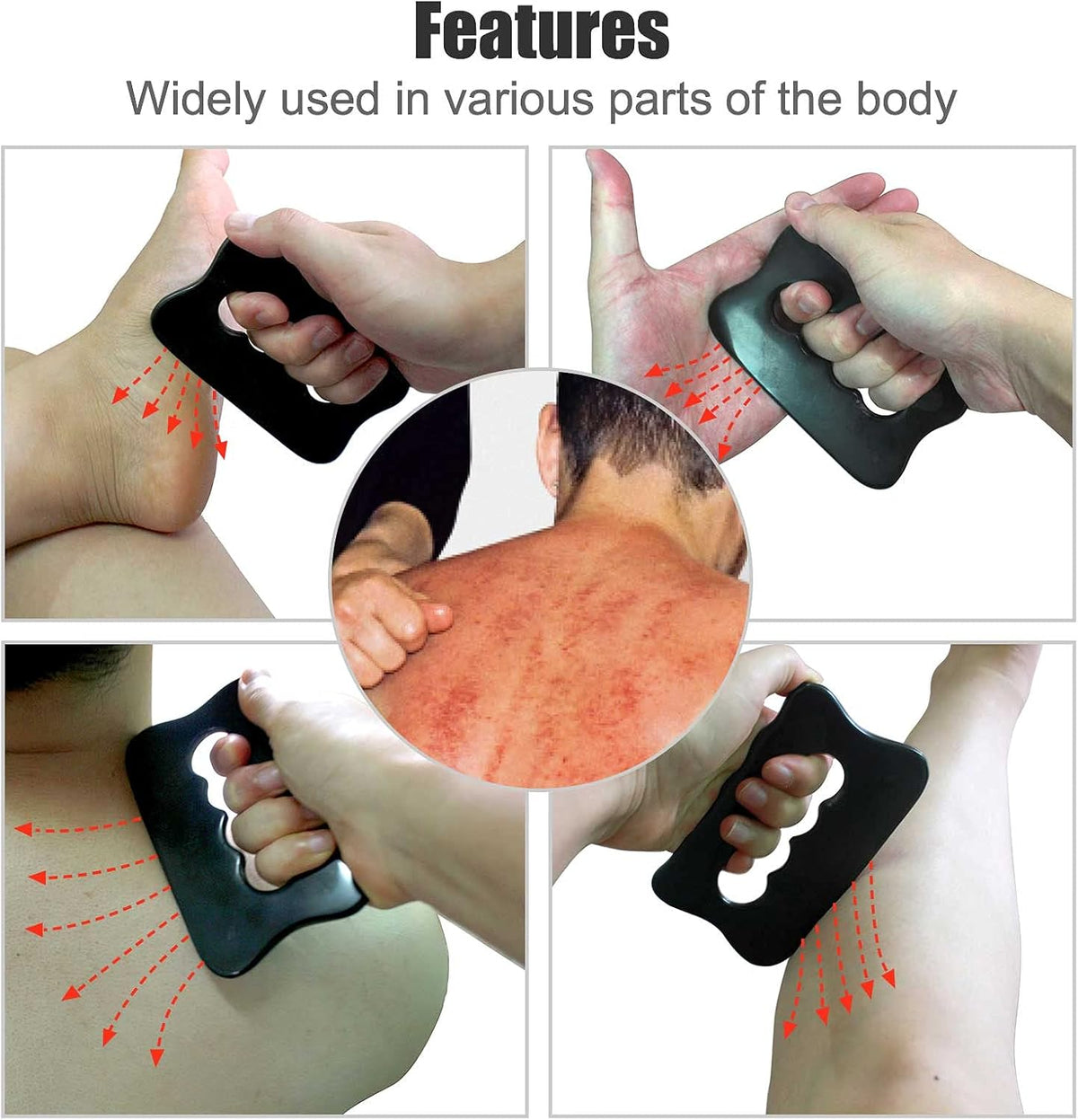 Gua Sha Massage Tool, Bian Stone Gua Sha Tool Gua Sha Stone for Soft Tissue Scraping, Used for