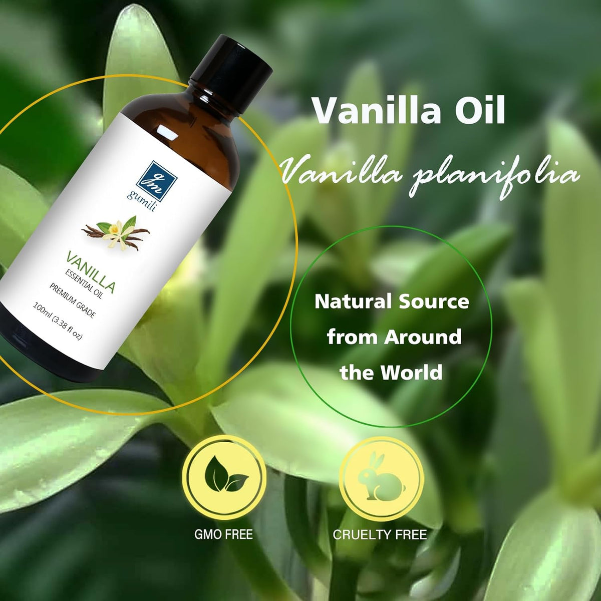 Vanilla Essential Oil 200ML, Natural Vanilla Oil Scented Oils for Aromatherapy &