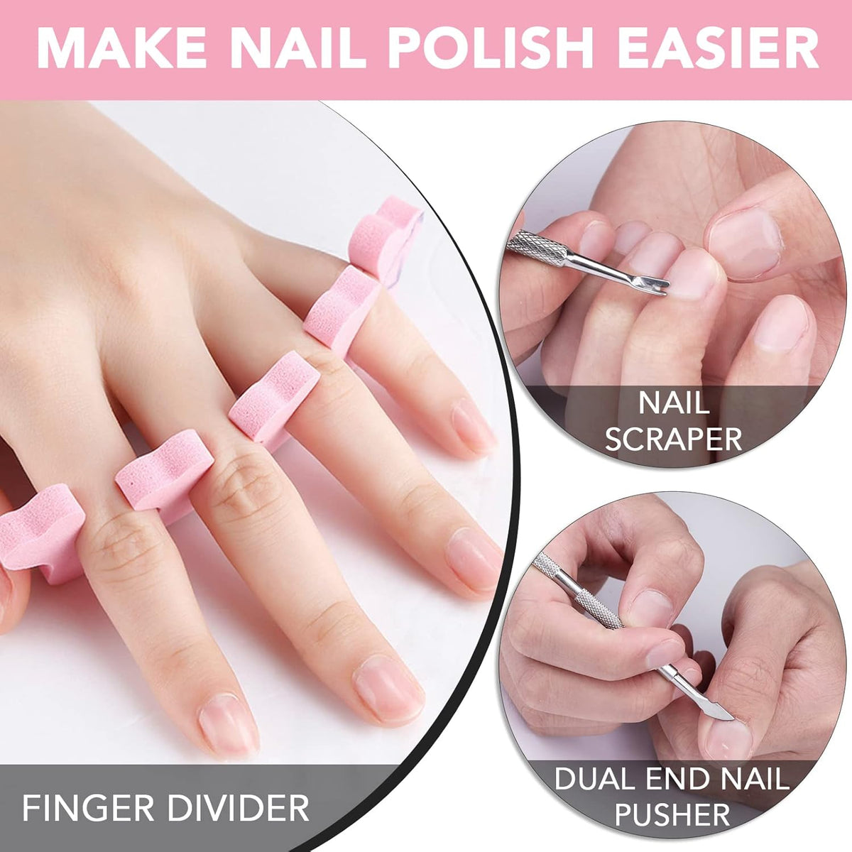 Gel Nail Polish Remover 3 Pack Professional Gel Polish Remover Non-Irritating Quick Easy,Gel