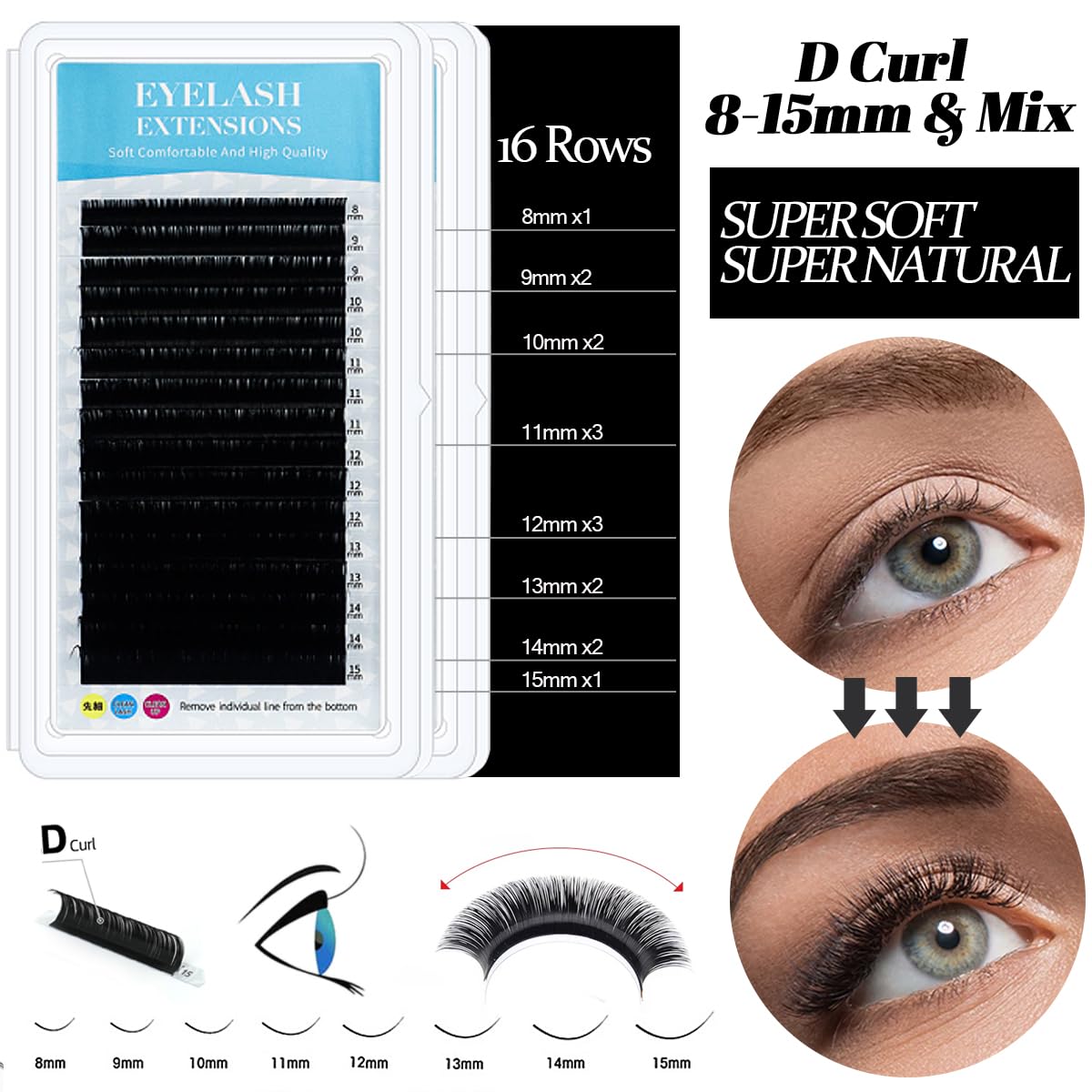 Lash Extension Kit for Beginners Lash Mannequin Head with Replaced Eyelids False Eyelashes Practice