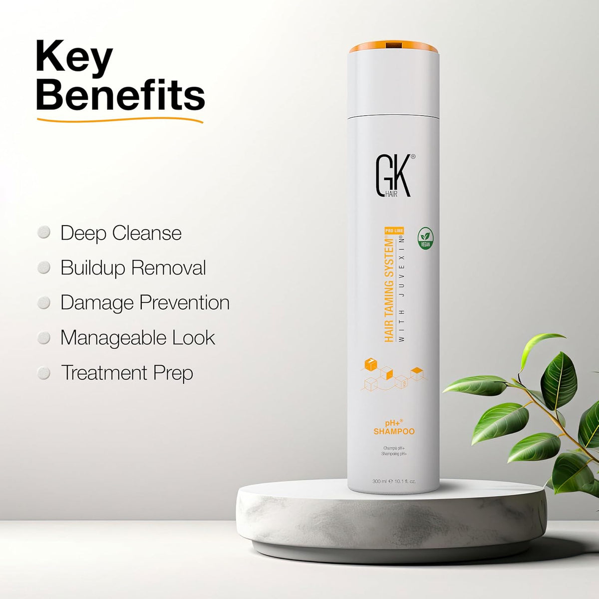 GK HAIR pH+ Pre-Treatment Clarifying Shampoo For Preps Hair Deep Cleansing Removes Impurities -With