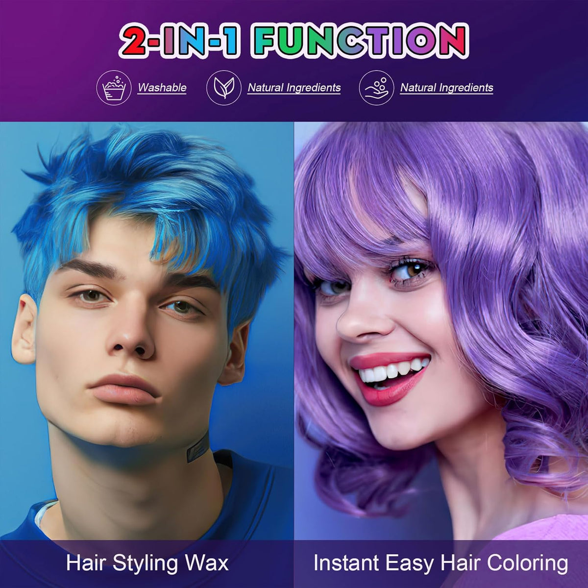 4 Colors Temporary Hair Color for Kids,Gifts for Teens,Girls,Boys,Fun Gifts for Kids,Temporary Hair