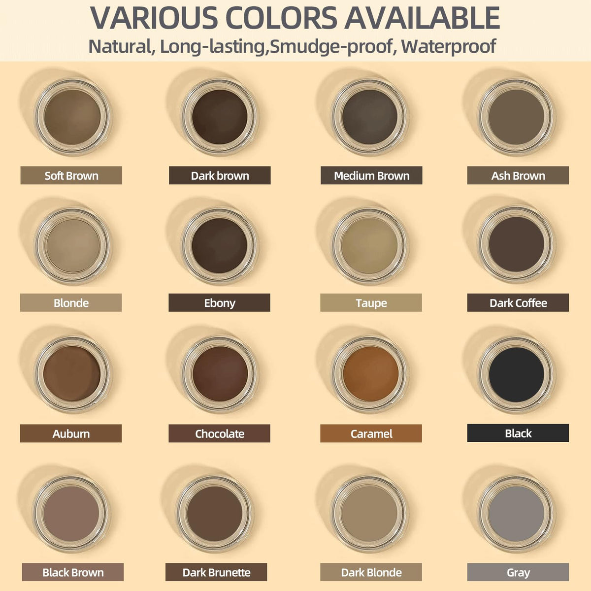 Eyebrow Pomade - Waterproof Brow Pomade for Long-lasting Results,Smudge Proof and Sweat Resistant