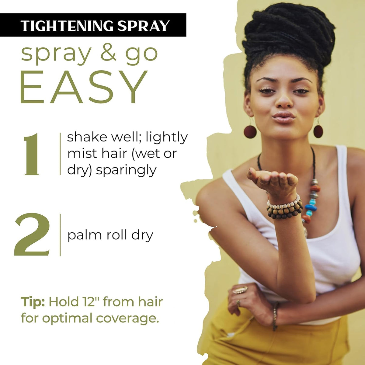 Dollylocks Dreadlock Tightening Spray for Locs - Mintea, Tea Tree Spearmint - Strengthen, Tame