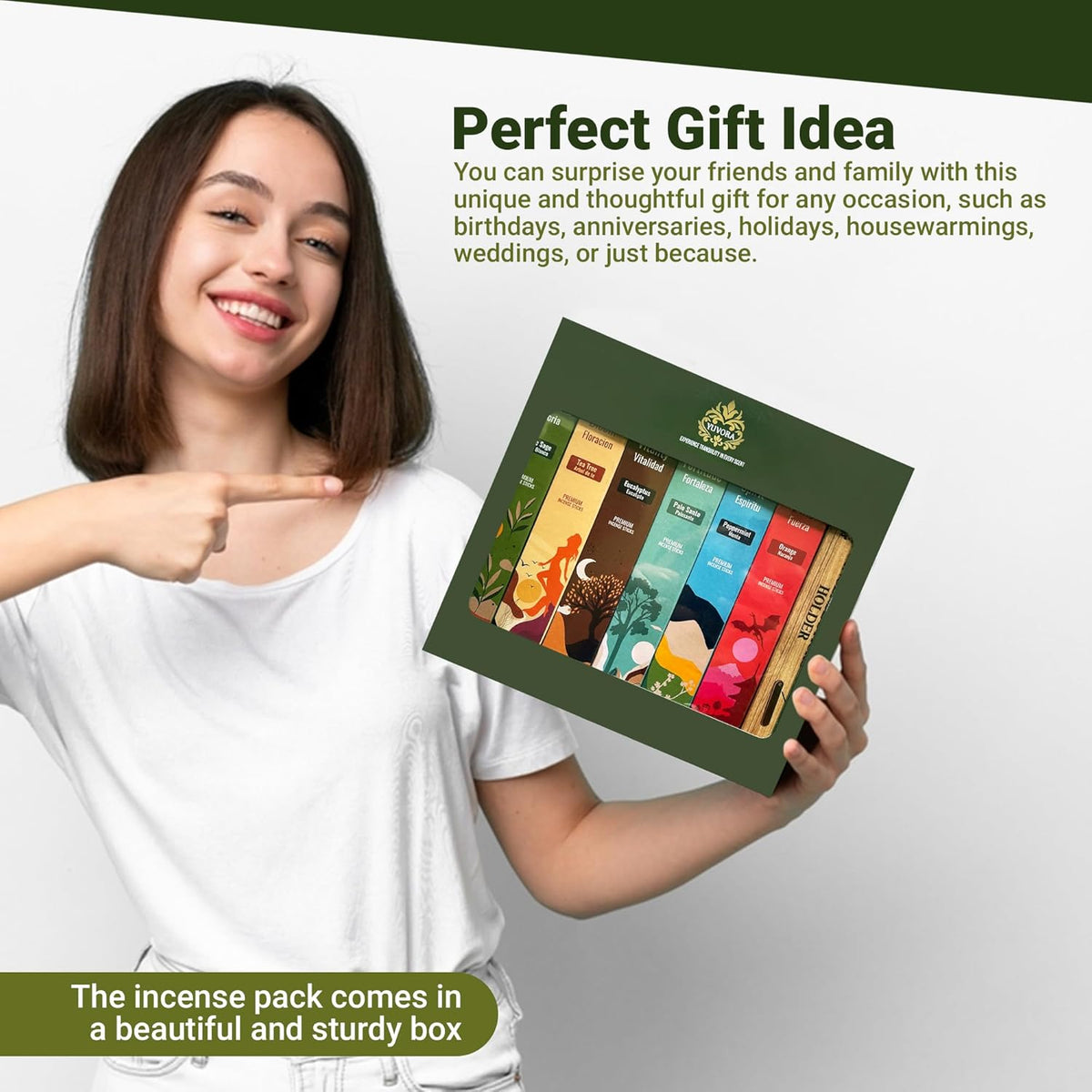 Aromatic Incense Sticks Gift Set – 120 Natural & Non-Toxic Incense Sticks | 6 Soothing Scents |
