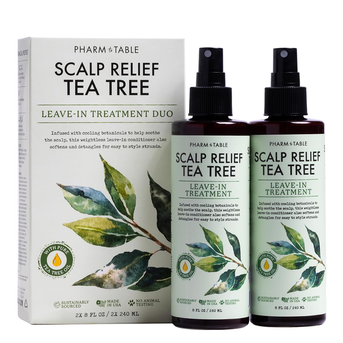 Leave In Conditioner Spray - Tea Tree Scalp Treatment - Anti-Dandruff Treatment, Dry & Itchy Scalp