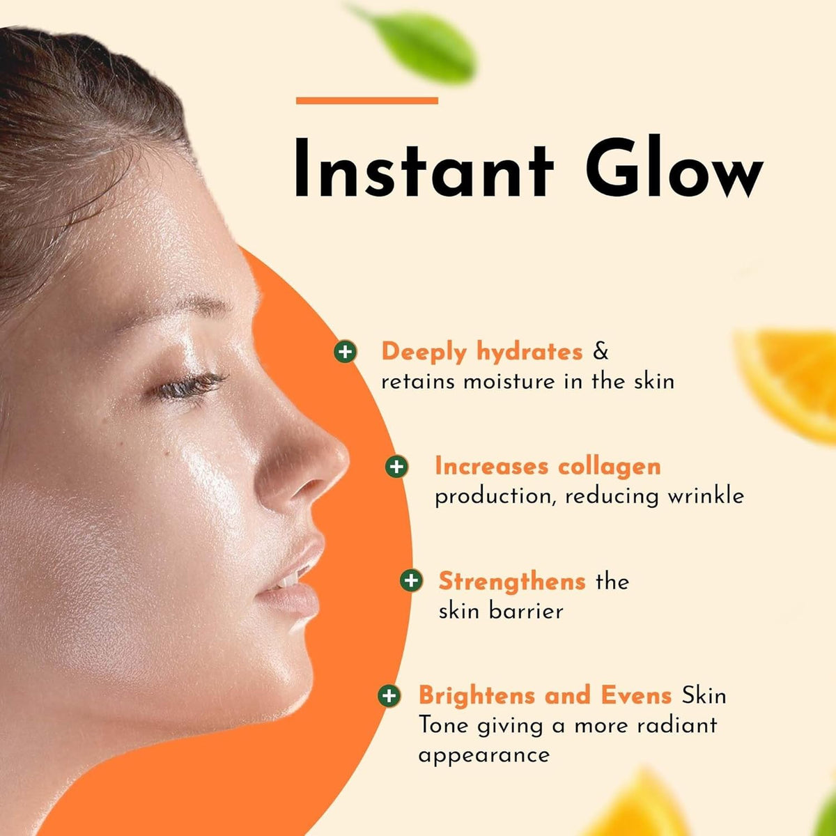 Clean Beauty Snail Mucin Serum Vitamin C Face Serum Anti Aging with Hyaluronic Acid Niacinamide