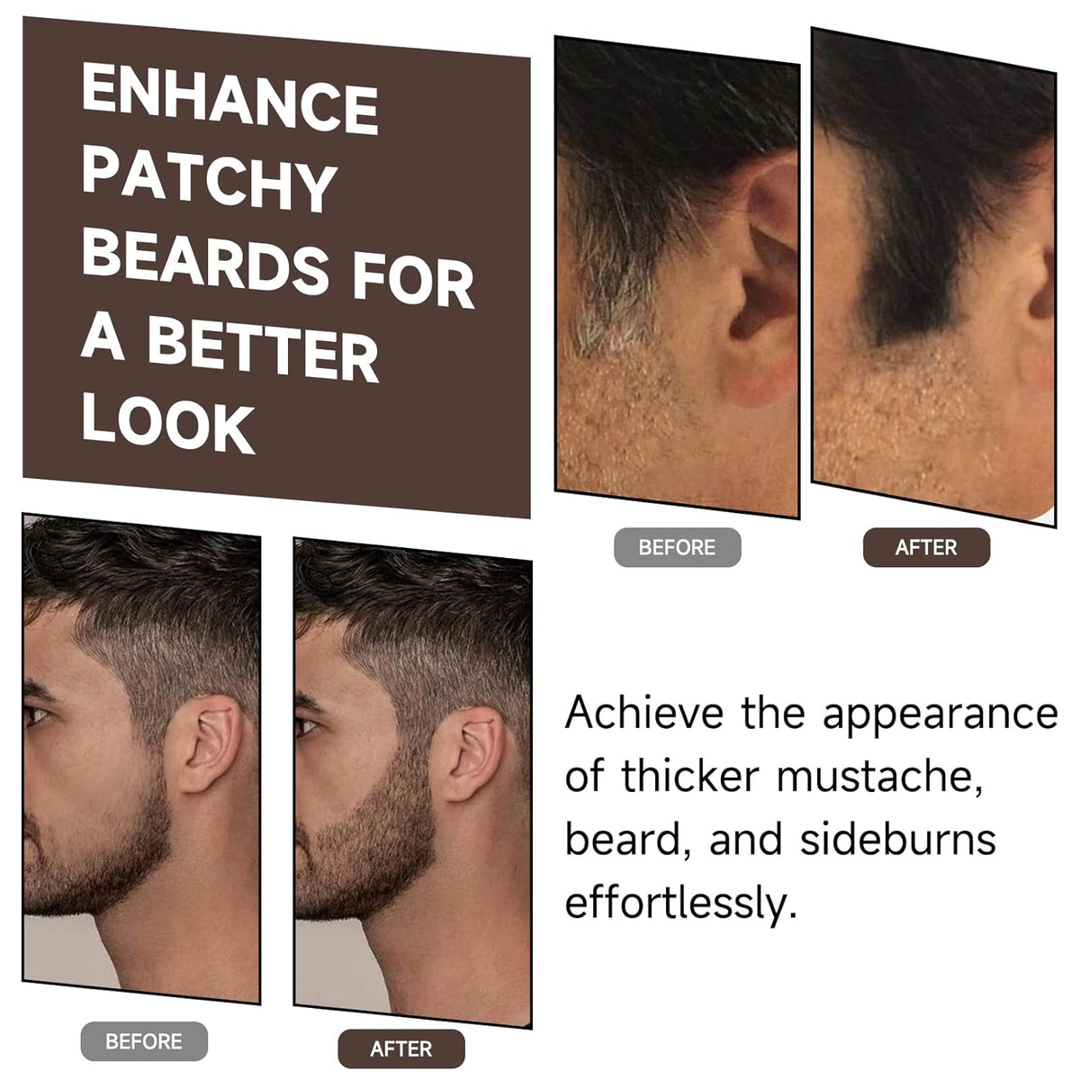 2 Pack Root Touch Up and Gray Coverage Powder for Hair, Beard, Eyebrow, and Thinning Hairline
