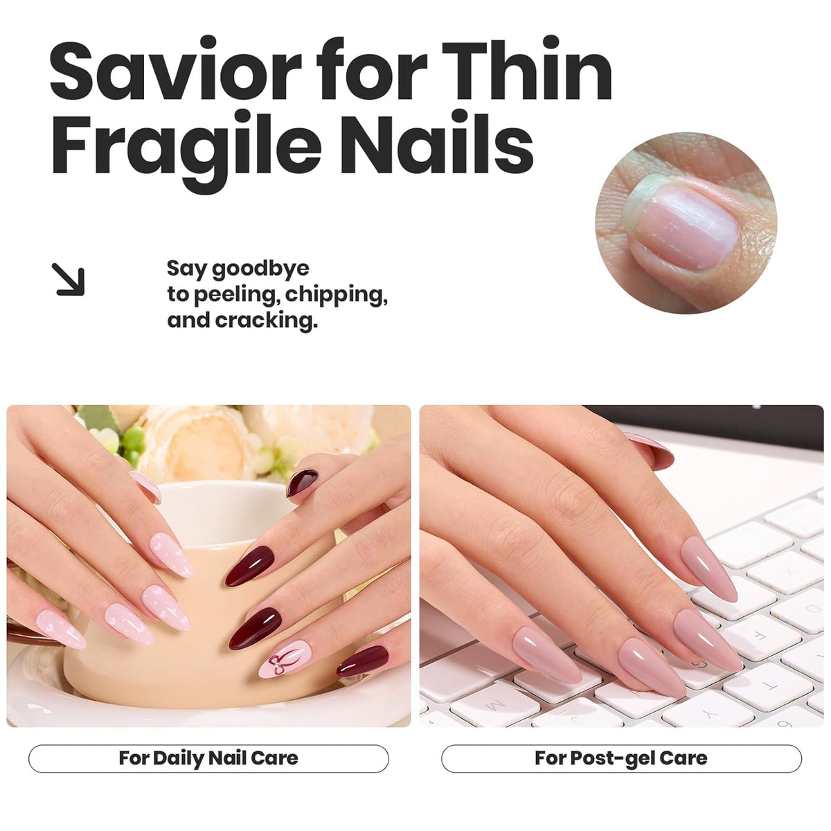 Beetles Fall Nail Polish Set Coconut Mousse 6 Colors, Nude Nail Polish Quick Dry Long Lasting