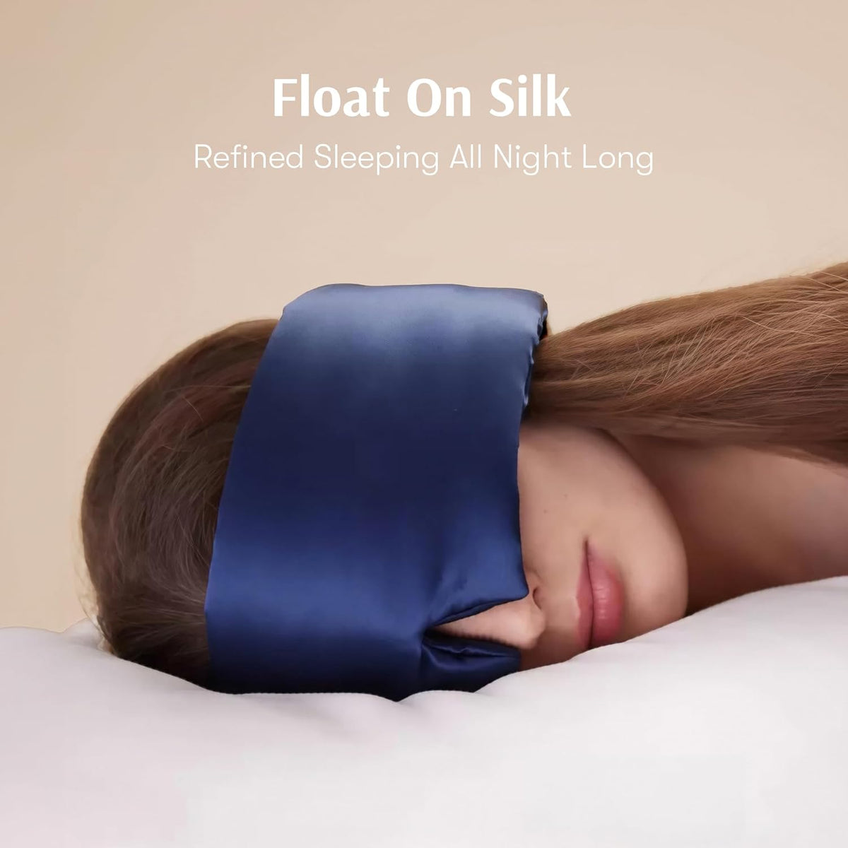 Silk Sleep Mask for Women and Men, Side Sleeper, 22 Momme Pure Mulberry Silk Total Blackout 100%
