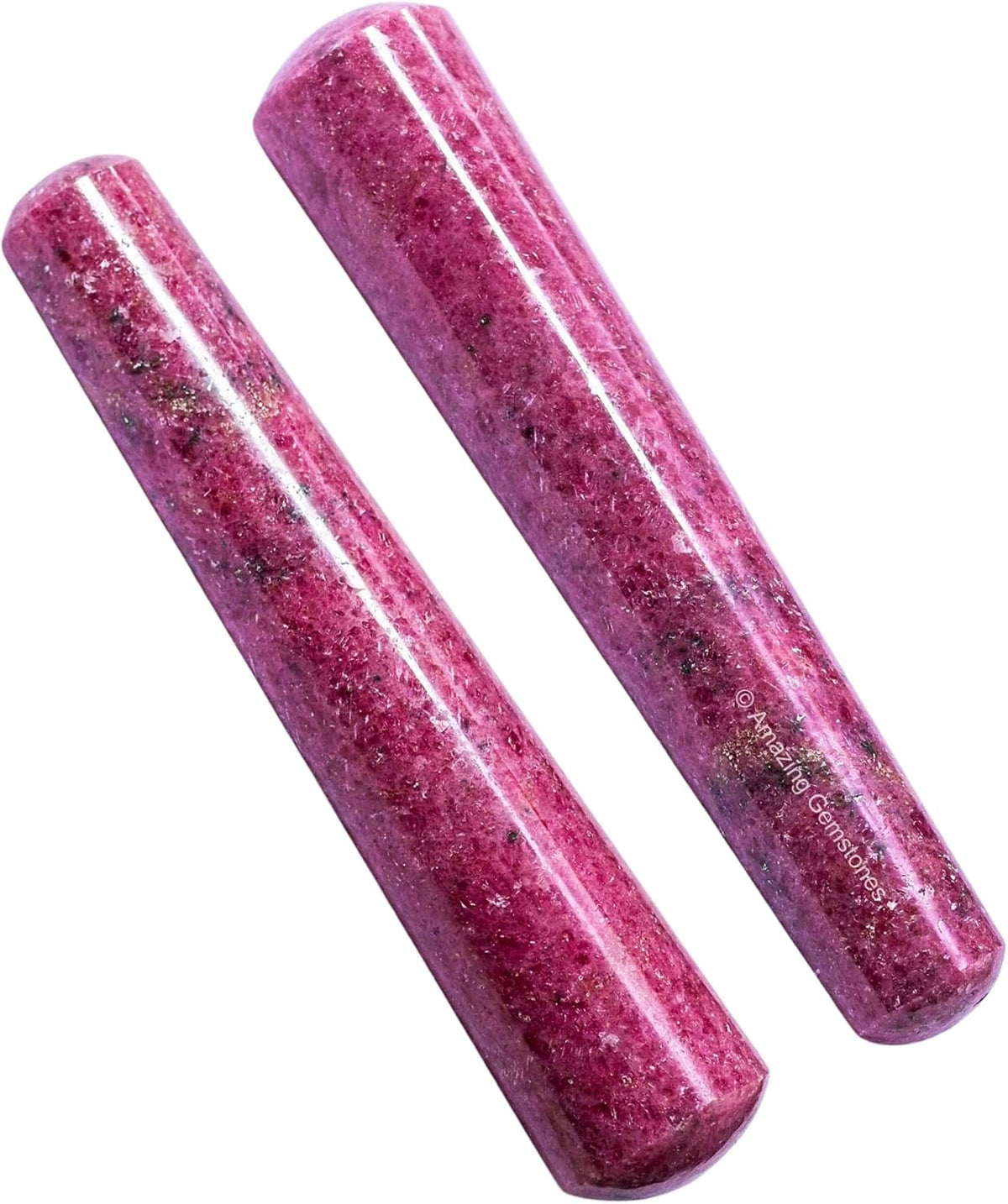 Amazing Gemstone Rhodonite Crystal Wand Massage Stick - Pelvic Wand Gua Sha for Adults - Crystals