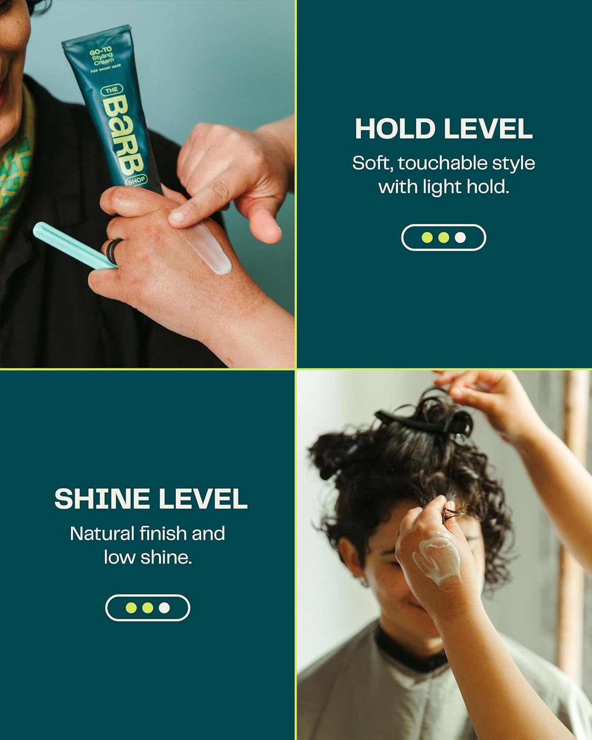 Barb Styling Cream for Women and Men - Soft Hold Hair Styling Cream for Curl Definition and Frizz