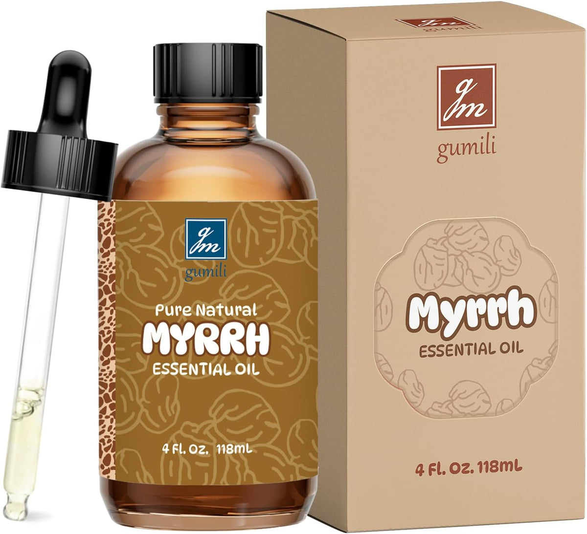 Myrrh Essential Oil 4 Oz, 100% Pure Natural Myrrh Oil for Diffuser, Skin, Hair, Body & Face