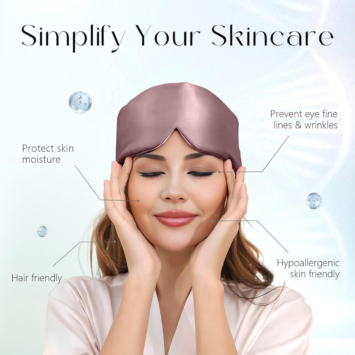 ZIMASILK 100% 22 Momme Mulberry Silk Sleep Mask - Full Silk Filled, Ultra-Soft & Breathable