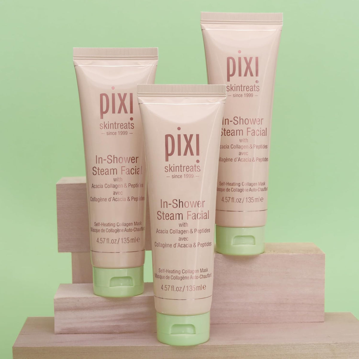 Pixi In-Shower Steam Facial | Gel-to Oil Cleanser for Radiant Skin | Deeply Nourishes, Softens &