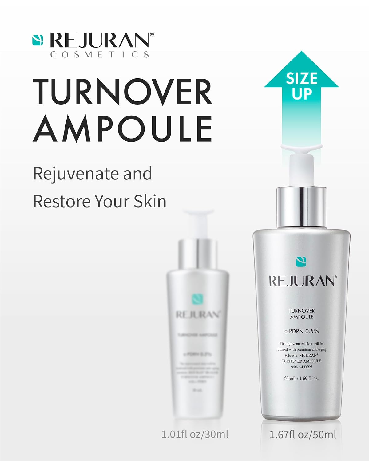 REJURAN® Turnover Ampoule, c-PDRN® [Larger Size] - Original Salmon DNA PDRN Face Serum for