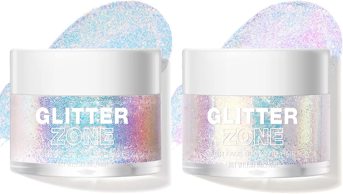 LANGMANNI Holographic Body Glitter Gel for Body, Face, Hair and Lip.Color Changing Glitter Gel