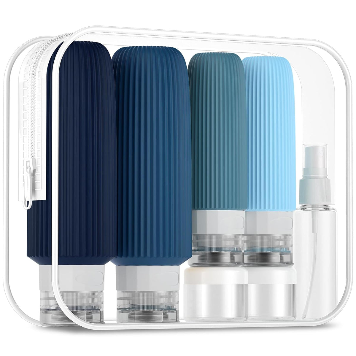 16 Pack Travel Bottles for Toiletries, Large 6oz Silicone Travel Containers jar for Toiletries
