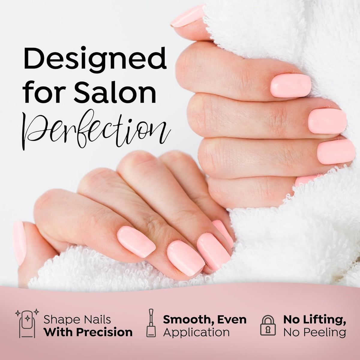 Tones Pro Acrylic Nail Powder, Royal Pink (Soft, Creamy Pastel Pink), (3.5 Fl Oz) - Long-Lasting &