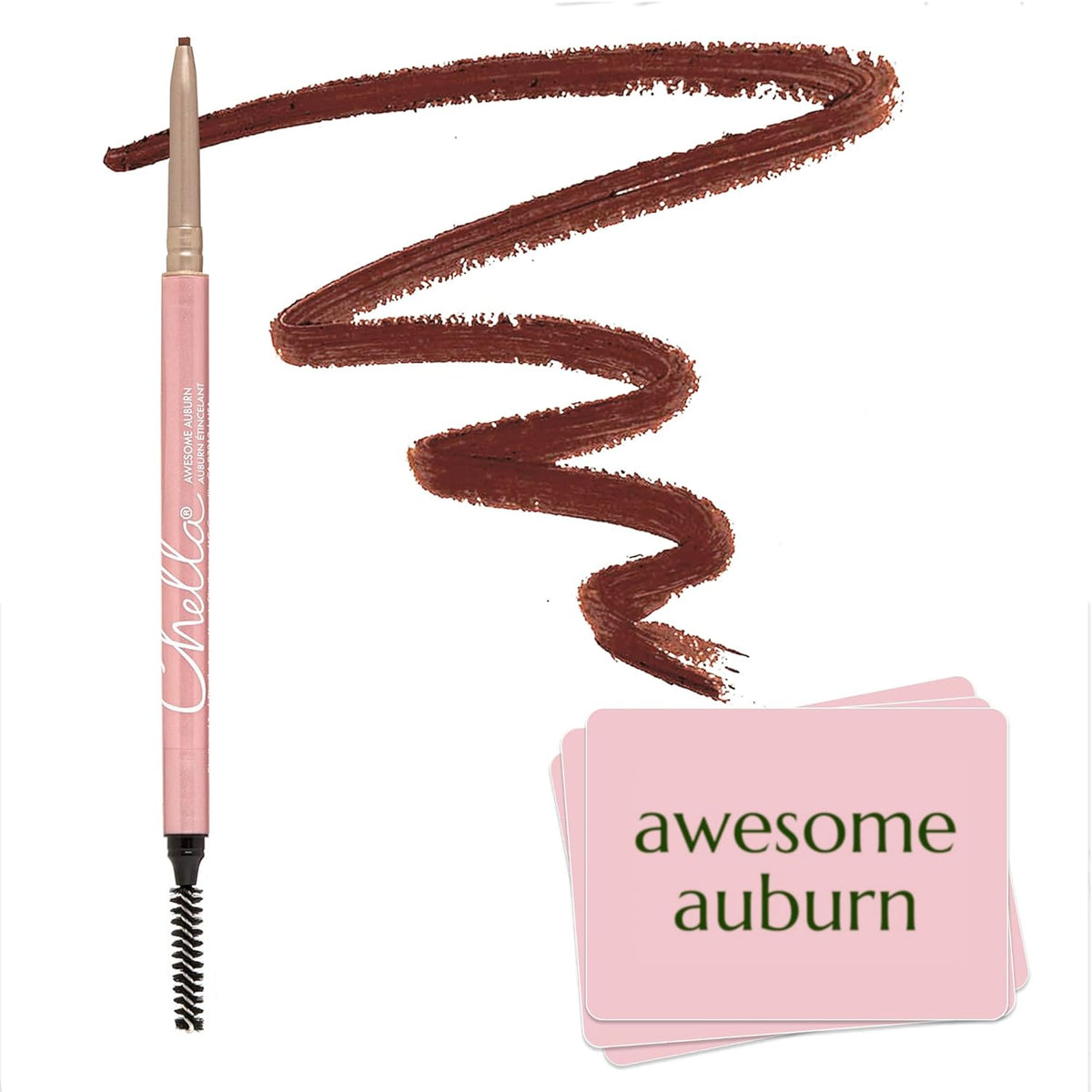 Chella Eyebrow Pencil – Easy-to-Use Brow Definer for Shaping, Filling & Blending – Long-Wear Auburn