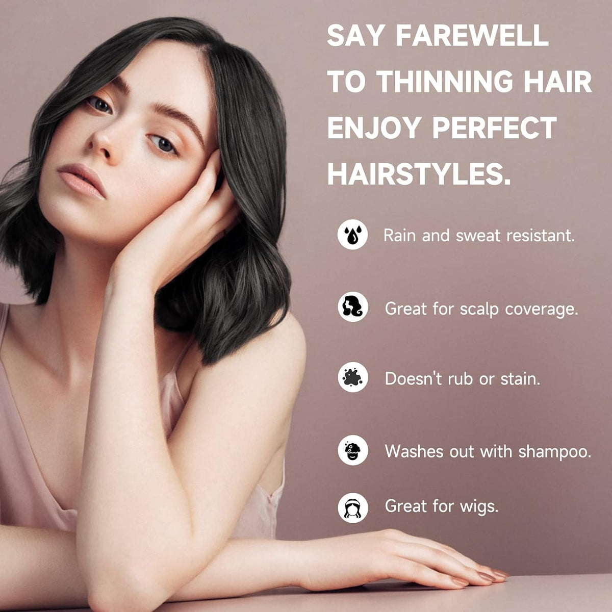 Root Touch Up Powder, Instantly Gray Hair Cover Up, Women Color Root Coverage Shadow Powder for