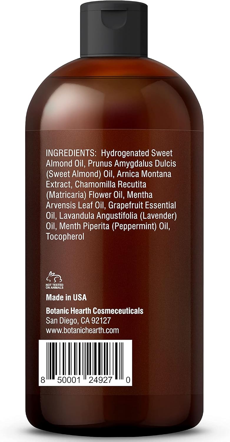Botanic Hearth Sore Muscle Massage Oil | with Arnica Montana Extract and Essential Oils | Warming