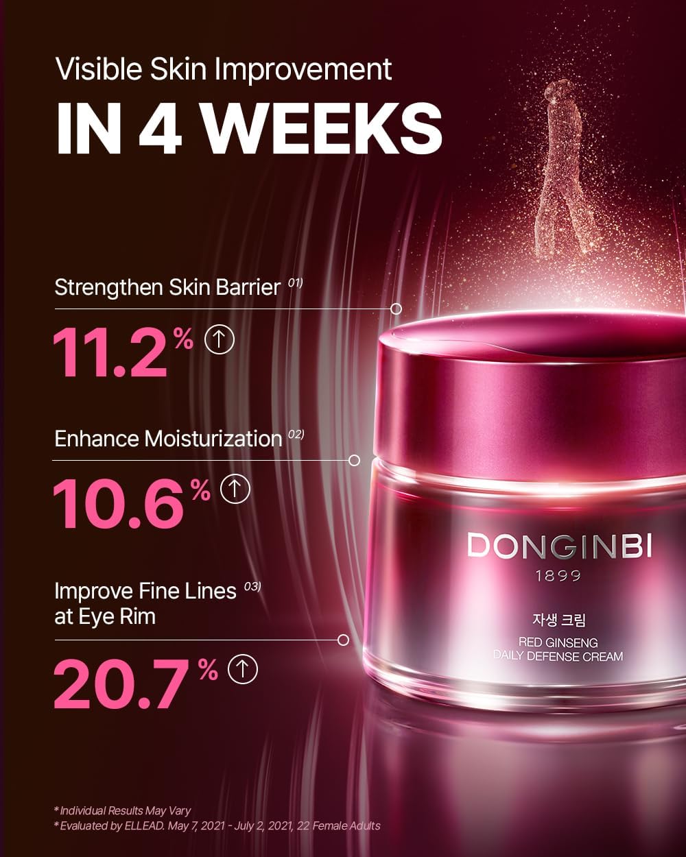 Donginbi Red Ginseng Daily Defense Special Set - Firming Cream(0.85 floz) & Korean Red Ginseng