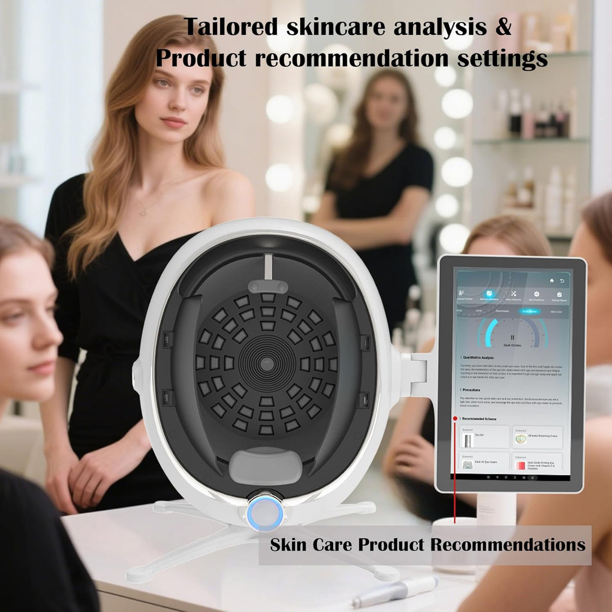 Skin Analysis Machine Professional Facial – AI Imaging 13.3-Inch, Facial Diagnostic Tool for Salons