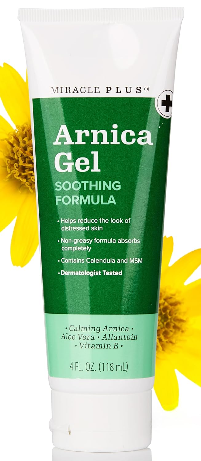 Miracle Plus Natural Arnica Bruise Body Gel | Arnica Montana Lotion For Thin Skin Bruising And