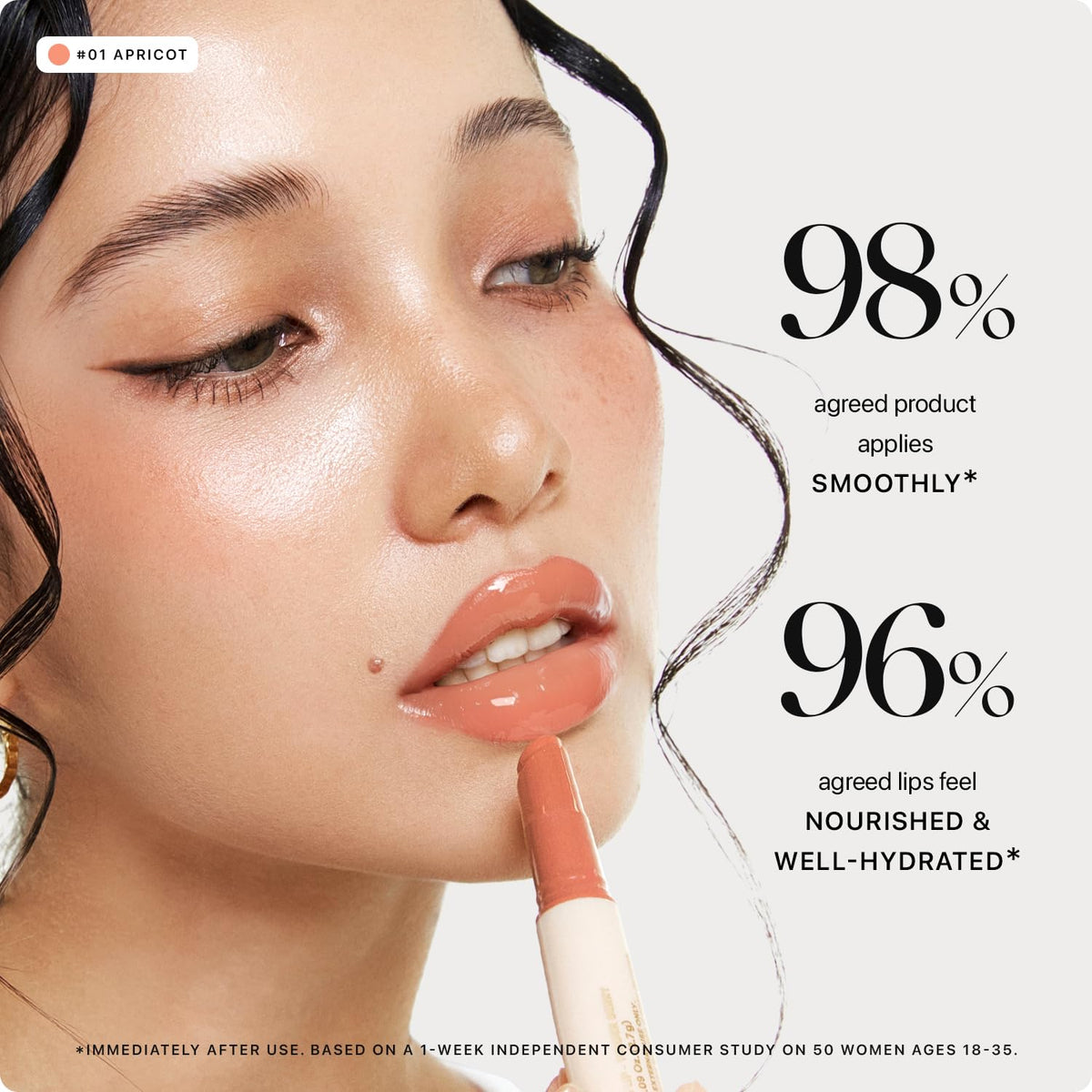 Nature Republic HONEY MELTING LIP (01 APRICOT) SOFT LIP STICK, Hydrating Gloss, Moisturizing balms