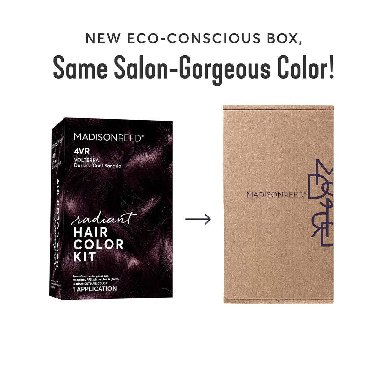 Madison Reed Radiant Hair Color Kit | 4VR Darkest Cool Sangria (Volterra Amethyst) for 100% Gray