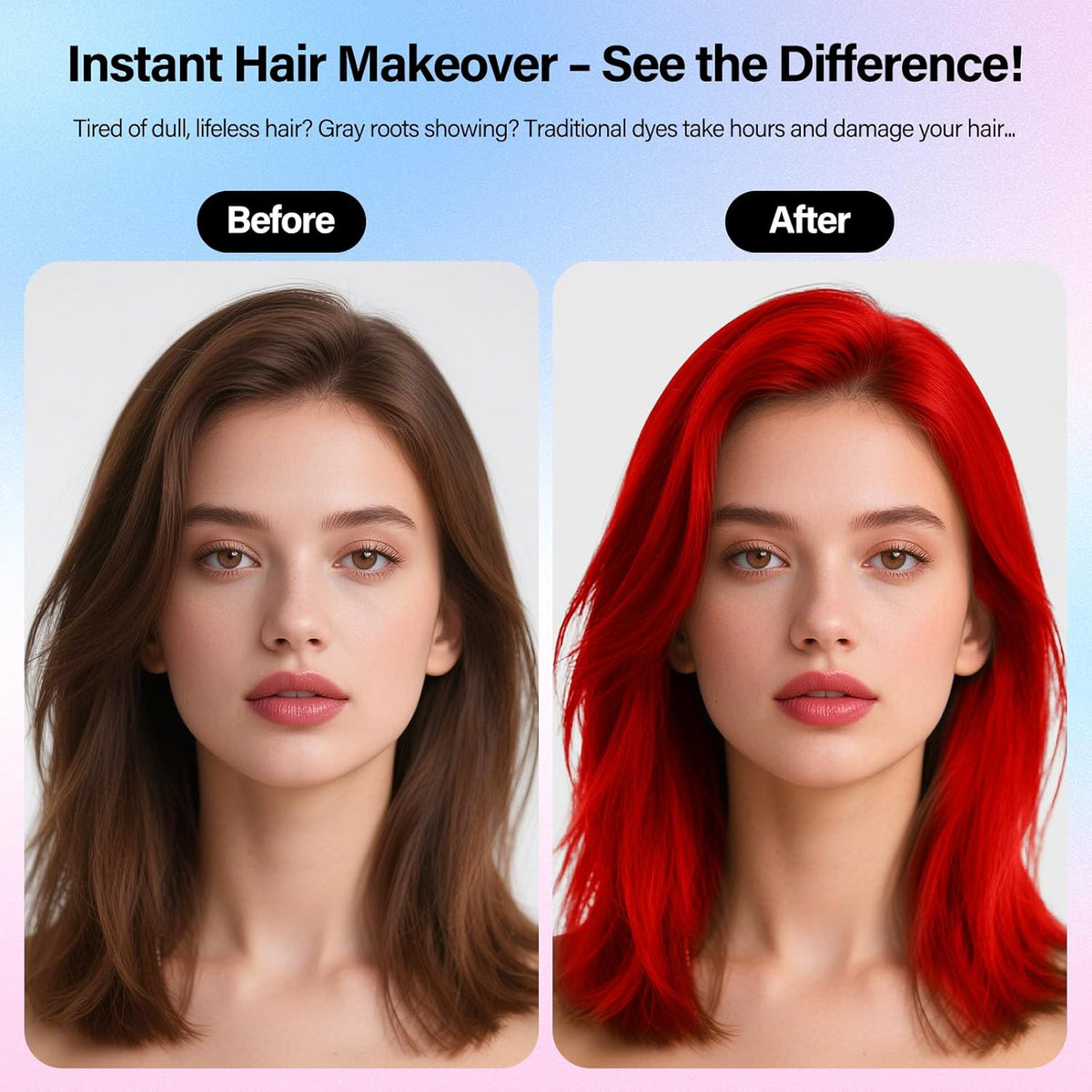 One-Day Temporary Hair Color Spray For Kids Women Men, Washable Hair Dye Spray Non-Sticky For