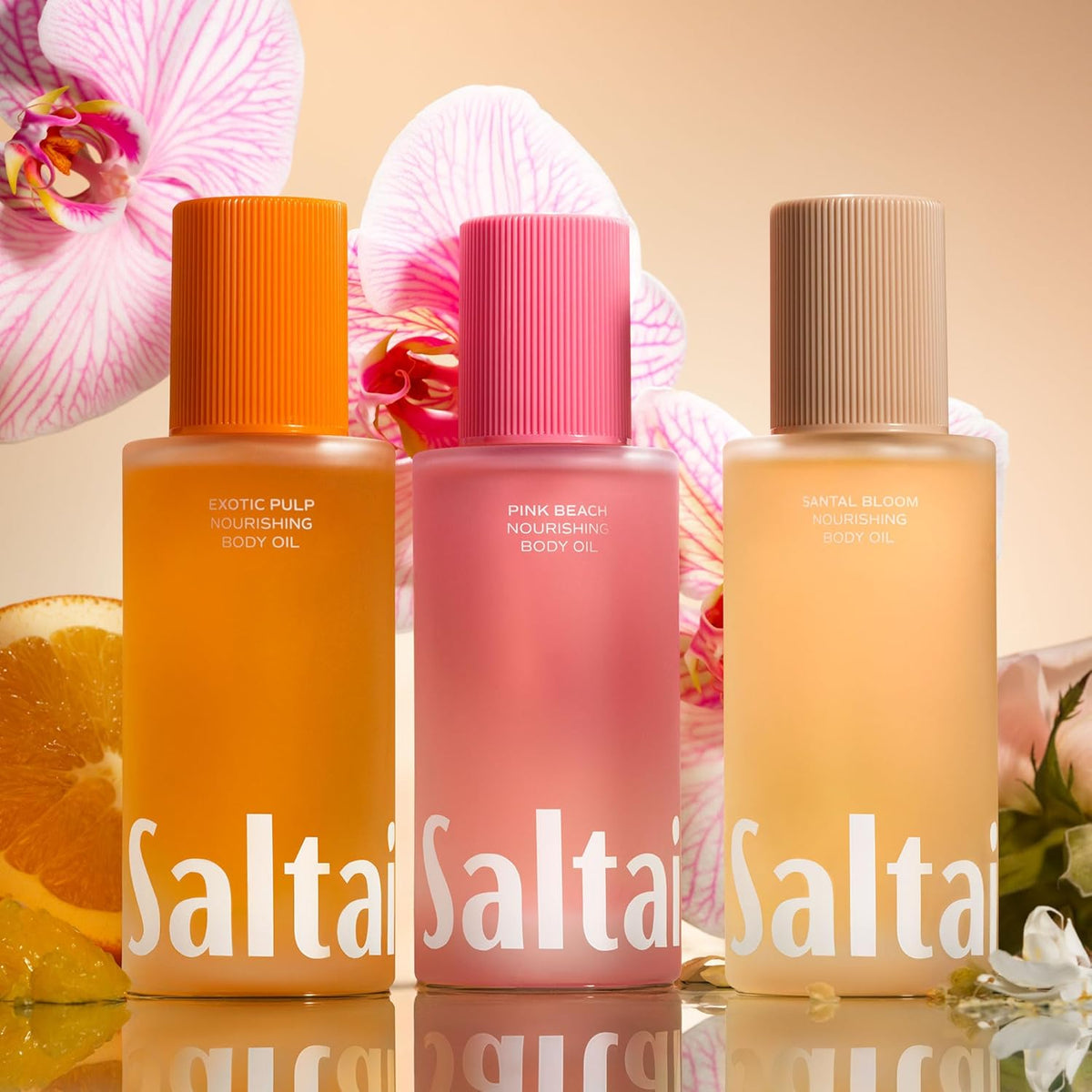 Saltair Body Oil. Luxurious Pink Beach After Shower and Bath Oil Moisturizer for Women. Botanical