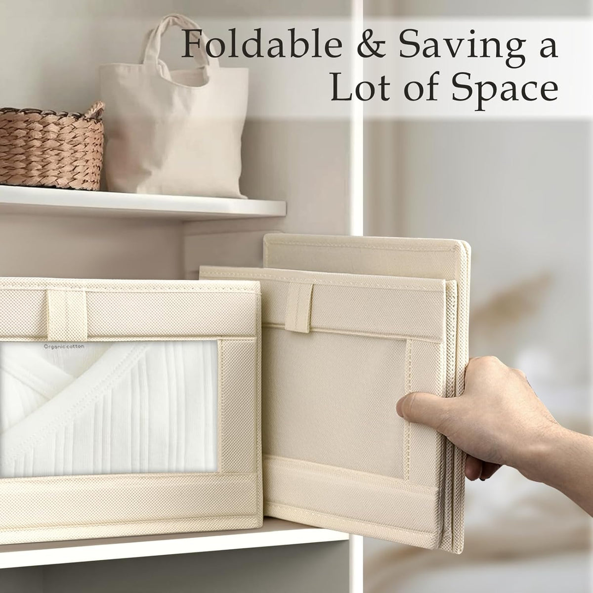 Criusia 6 Pack Linen Closet Organizers and Storage, Large Linen Closet Baskets for Organization