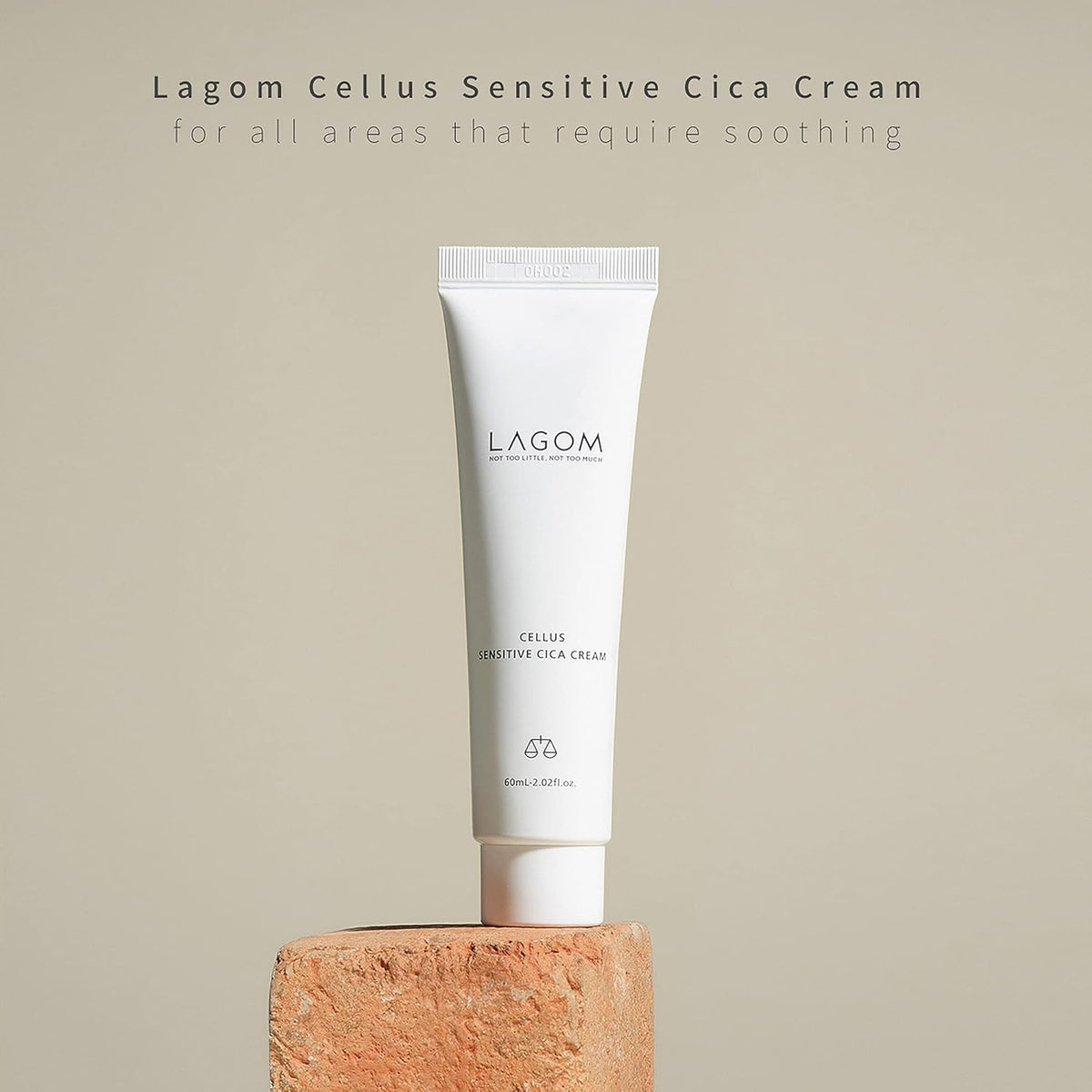 LAGOM Cellus Sensitive Cica Cream Soothing Korean Skincare with Centella and Ceramide, Sensitive