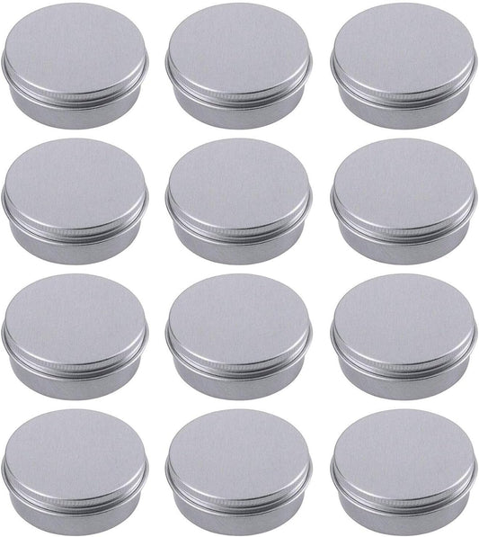 1 Ounce Aluminum Tin Jar Refillable Containers 30ml Aluminum Screw Lid Round Tin Container Bottle
