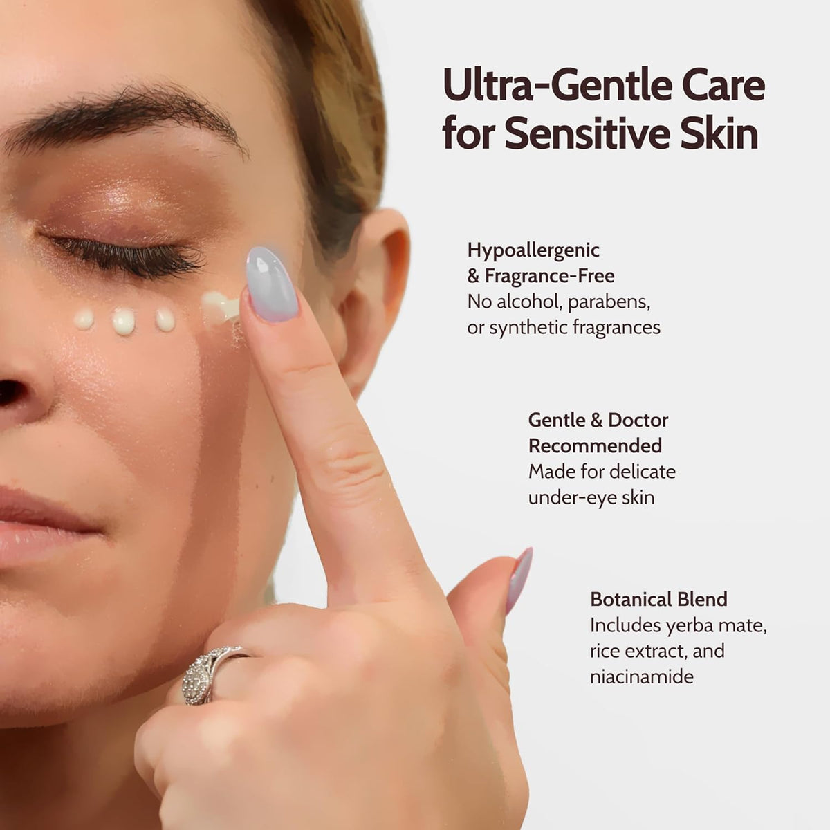 Infuse Eye Cream for Dark Circles with Good Molecules and Hyaluronic Acid Serum, Reduces Puffiness