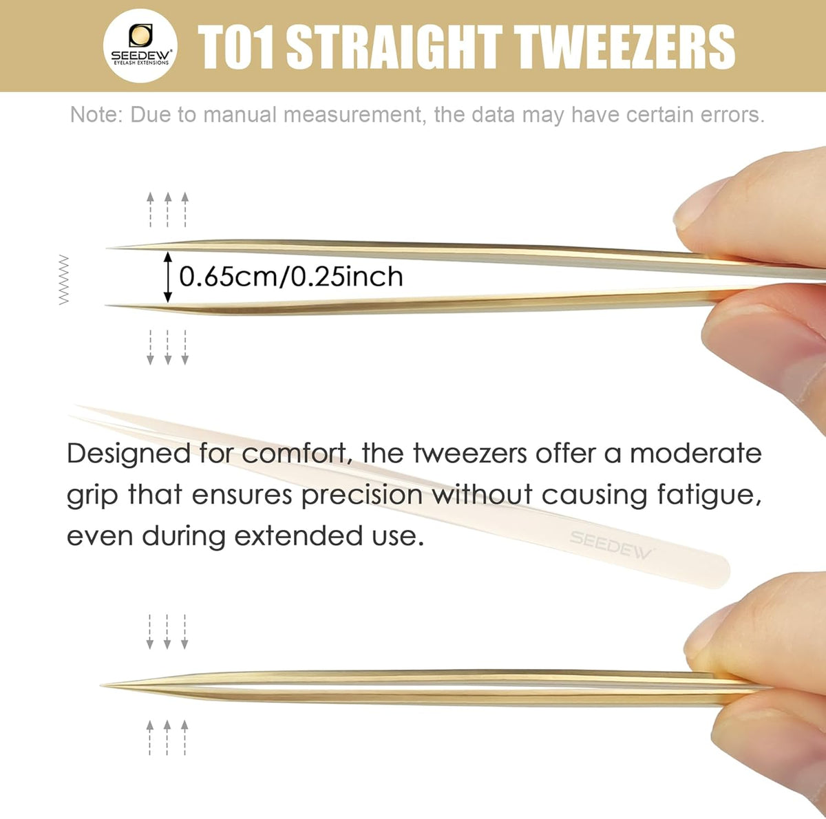 Tweezer Eyelash Extensions 1 PCS Stainless Steel Straight Pointy Tweezer Isolation Professional